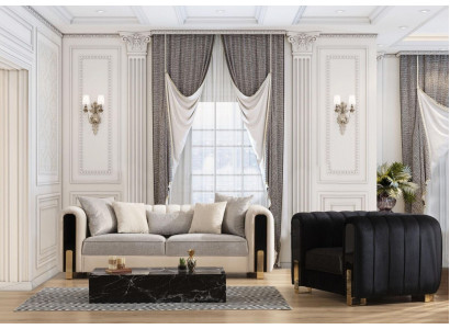 Ensemble de canapés modernes avec canapé trois places fauteuil ensemble luxueux canapés tissu meubles de luxe